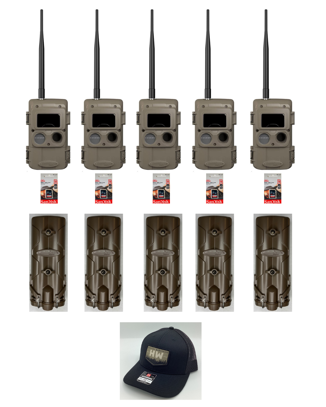 CuddeLink 5-Camera Long Range IR Kit